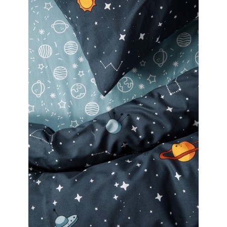 Bed linen 1.5 joint venture "Planets", size 145x215 cm, 145x215 cm, 70x70 cm - 2 pcs-5