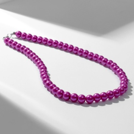 Beads "Classic" mood, ball No. 8, bright pink color, l = 40 cm-2