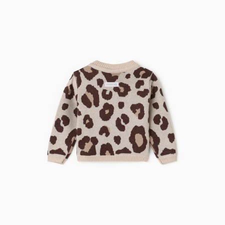 Jumper knitted baby i "leopard" Growth 68-74 cm-6