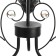 Azazel chandelier 3XE14 40W black and gold 57x57x39.5-98 cm Bayerlux
