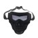 Mask glasses for motor vehicles, collapsible, orange visor, black color