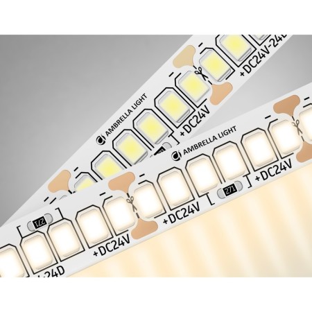 Ambrella GS3501, 5 m, IP20, 2835, 240 LED/m, 22 W/m, 24V, glow warm white