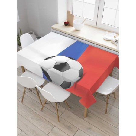 Tables on the table "Russian football", rectangular, Saten, size 120x145 cm