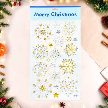 Stickers on the windows "New Year" snowflakes, 47 x 25 cm-1