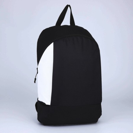 School textile Backpack 46x30x10 cm, vertical pocket, black and white color-2