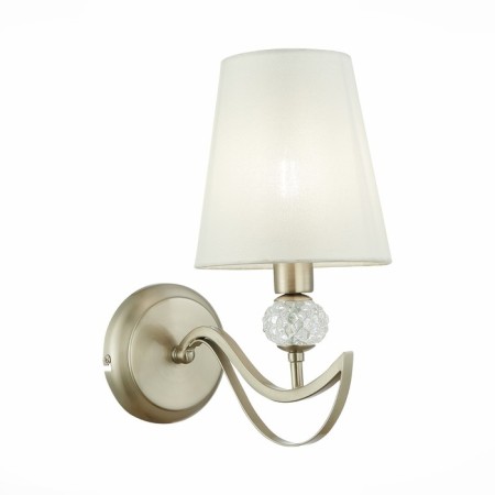 Wall lamp EVOLUCE. Sle111201-01. Bergamo. 1x40 W, E14, 15x29.5 cm, Nickel color, transparent