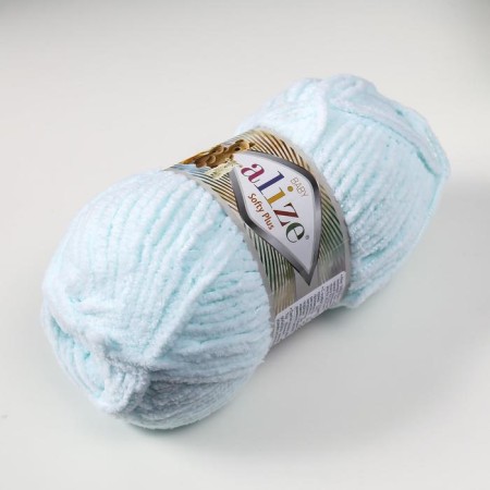 Yarn "Softy Plus" 100% micropoliester 120m/100g (15 water greens)-1