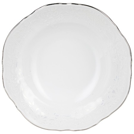 Round bernadotte salad, decor "Decol, Platinum layering", 13 cm-1