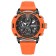 Men's watches, d-5.1 cm, with a chronograph, 3 atm, luminous, orange