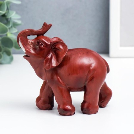 Polystone souvenir for a red tree set of 7 pcs "Herd of elephants" 9; 7.5; 7; 6.5; 5.3, 4.8.4 cm-3