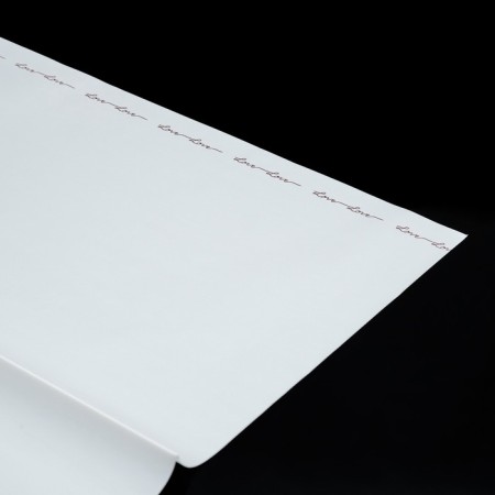 Matte film with a pattern "Romantic Epistle", white color, 60 x 60 cm-2