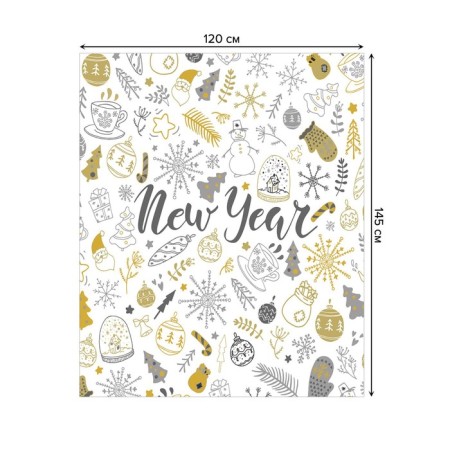 The tablecloth "New Year", rectangular, oxford, size 120x145 cm-1