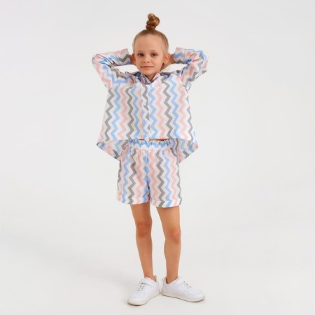 Шорты для девочки MINAKU: Cotton Collection цвет белый, рост 116-3