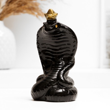Figure "Snake with the crown" Black, 7cm-1