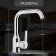 Kitchen mixer Zein Z3704, swing pour 20 cm high, ABS plastic, chrome
