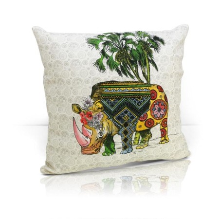 Decorative pillow rhino, size 49x49 cm