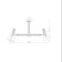 Rise chandelier, 5xe14, white color