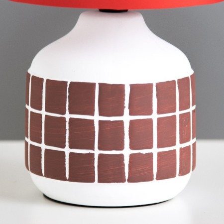Glykeria table lamp E14 40W white-red 15x15x27 cm Risalux-3
