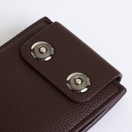 Male purse on a magnet, brown color-4