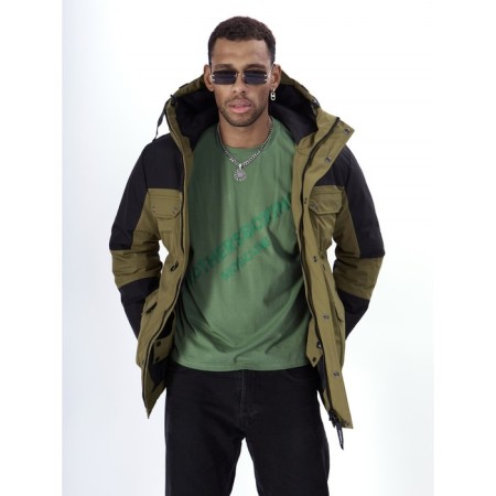 Ski jacket men's, size 52, khaki color-15
