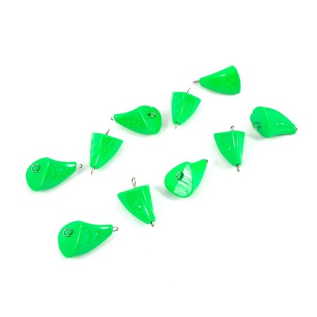 Cargo of a bullet exentric painted pissy Yaman 10 pcs., 32 g, green-3