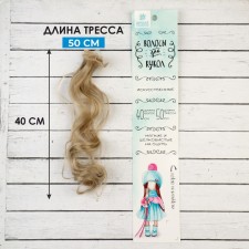 Волосы - тресс для кукол «Кудри» длина волос: 40 см, ширина: 50 см, №16