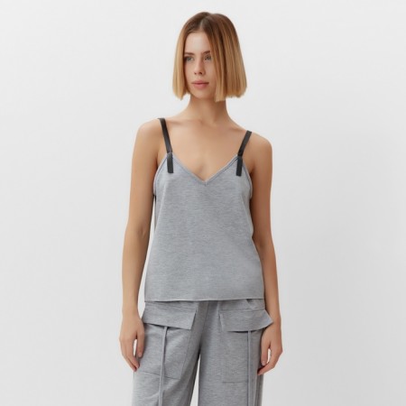 Female top on the straps Minaku: Casual Collection Color gray, river 46