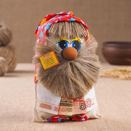 The amulet "Brownie with rubles", mix