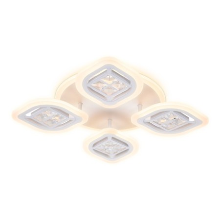 LED ceiling LED with Ambrella Light, Ice, FA280, 4XLED, 69 W, 5175LUM, 3000-6400K, white color.-1