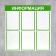 Information stand "Information" 6 flat pockets A4, green color
