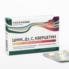 Zinc, d3, c, quercetin, 30 tablets 600 mg