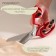 Clothing scissors, mowed blade, 8.5 ", 21.5 cm, red color