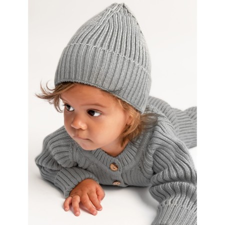 Knitted Knot Killed with Pure Love Tot hat, height 68 cm, color gray color-2