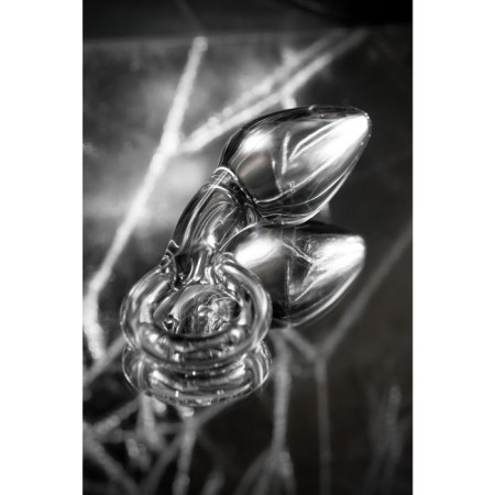 Sexus Glass anal plug, glass, transparent, 14.5 cm, d = 4 cm-4