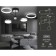 LED ceiling LED with Ambrella Light, Linetech, FL5151, 4200LUM, 3000-6400K, black color, chrome