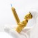 Gas lighter for smoking "Female Happiness", Piezo, 7 x 3.5 cm, gold