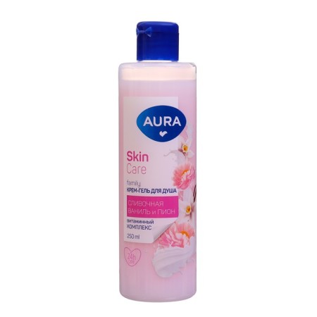 AURA Gift Set "Cream Vanilla and Pion" Cream-Gel Soul, 250 ml + hand cream, 75 ml-2