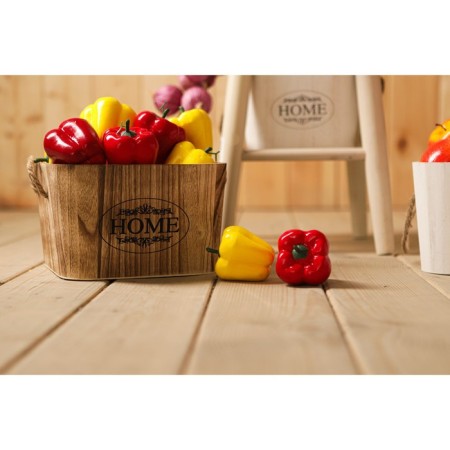 The storage box Home, 24.5 × 24.5 × 15 cm, brown color-5