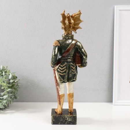 Souvenir Polystone "Golden Dragon General" 9x14x42.5 cm-3
