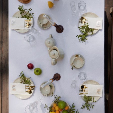 Tables Ethel Kitchen 150x300 cm, central white, 100% hl, sarzha 190 g/m2-3