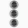 Set of icons “winners 1.2.3 place”, d = 38 mm, 3 pcs
