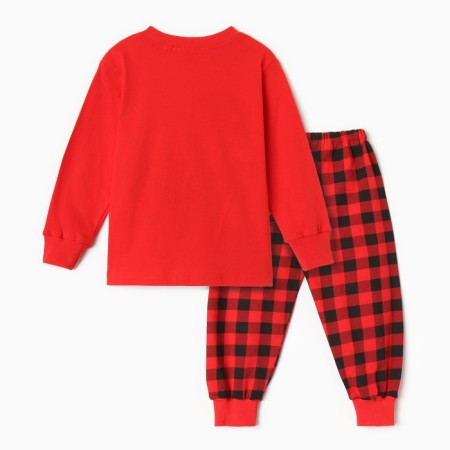 Pajamas for a boy, red color, height 92 cm-9