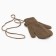Baby mittens minku, brown color, 13.5 cm