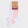 Women's socks, white/pink color, size 25