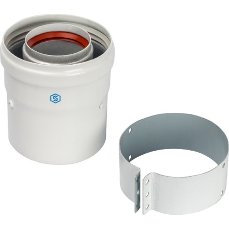 The chimney element coaxial stout SCA-6010-230100, adapter for the boiler vertical, 60/100