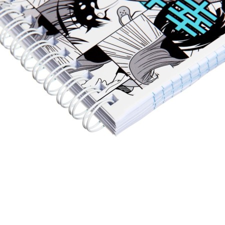Notepad A5, 100 sheets on the crest "Black and White Anime", covered cardboard, selective tween UV-LK, block 65g/m2-1