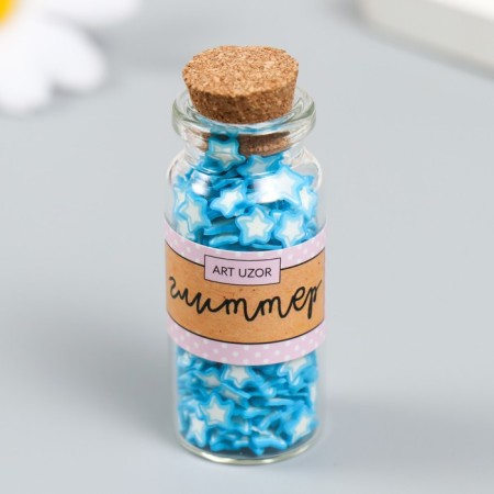 Decor for creativity Plastic "Flower. Blue Ilome" set of 8 g 5x2x2 cm