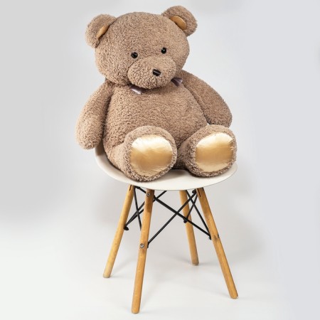 Soft toy »Bear», 90 cm, with a bow, brown color-3
