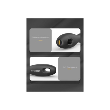 Schlote screwdriver Deli "Home Series Black", handle made of softtach plastic, 3 x 75 mm-1