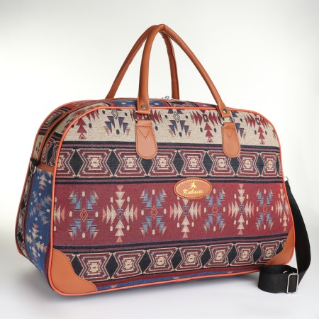 Road bag with lightning, long belt, beige color